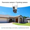 Besturing 10MP HD WiFi Camera Outdoor Wireless Security Camera Dual Lens PTZ Auto Tracking Video Surveillance CCTV IP Cam P2P Smart Home