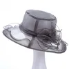 Wide Brim Hats de mariage pour femmes Expression du chapeau de mariage pour femmes