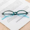 Lunettes de soleil Y2K rétro OVAL CAME étroite Verre Plaine Femmes Cosplay Lunettes Anti-Blue Eyeglass Girls Outdoor Fashion Wear Eyewear Eyeglass