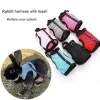 Supplies MutilColors Breathable Stylish Vest Small Pet Carrier Bag Adjustable Soft Harness And Elastic Leash Set For Rabbits