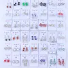 Boucles d'oreilles 20 Paies Fashion Stars Trendy Stars Heart Inclue Rhinestone Clip Style Pendant boucle d'oreille Long Short Tassel Mix Women Jewelry Holiday Gift