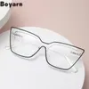 Sunglasses Foreign Trade Fluorescent Line Anti-blue Plain Flat Mirror Cross Border Ins Wind Personality Cat's Eye Spring Foot Glasses Fram