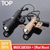 Scopes Surefir Airsoft M600C M600 M300A M300 WADSN Tactical Scout Light With Hunting Weapon Flashlight Mlok Rail Keymod Offset Mount