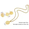 Colliers Turc Trendy Twist Chain Collier Collier Ronte d'oreilles Ring 3 pièces pour femmes bijoux Ensemble de bijoux de mariée ottomane Platage Gold