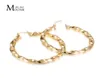 Nouveaux boucles d'oreilles Big Big Hoop pour femmes Gold Color Ed Oreads Bijoux Jewelry Party Gift 50mm ZK406142706