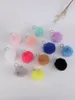 Keychains 12 PCS Simulatie Fur Ball Keychain Fashionable Wallets Backpack Bag Accessoires Mobiele telefoon Auto PLUSH PLUSH KEY RING