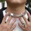 Strands 316L Stainless Steel Chain Necklace Bracelet Hip Hop8.10.12mm Cuban Chains Do Not Fade Necklace Fashion Jewelry for Women Men