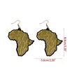 Altro Africa Mappa Drop Earring Vintage Mappa acrilica Piega orecchini esagerati Gioielli per le orecchie di pesce per feste per compleanno 240419