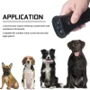 Repulsents Ultrasonic Dog Chaser Stop Aggressive Animal Attacks Attacks Repeller Stop Bark Dispositif avec LED Pleil Lampy Pet Training Training Outils