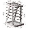 Armazenamento estável estável aço inoxidável Faca Stand Metal 7 Slot Chef Kitchen Kitch Rack Rack Restaurant Restaurant Home Holder Storage Organizador