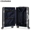 Luggage COLENARA Highquality Suitcase Men's Strong and Durable Trolley Case Multifunctional Aluminum Frame Boarding Box Rolling Luggage