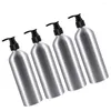 Liquid Soap Dispenser 4 Pcs Dispensing Aluminum Bottles Shampoos Storage Sub With Pump Travel Empty