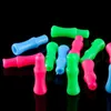 Colorful Silicone Soft Rubber Mouthpiece Tube Smoking Pipe Bong Hookahs Accessories For Water Pipe Bongs Dab Oil Rig In Stock