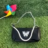 Fi Diamd Butterfly Sumbage для женщин патентная кожаная цепная цепная сумка для плеча Vintage Girls Swork Bag y2fm#