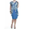 Casual Dresses Women Digital Printed Flutter Sleeve Chiffon Dress Summer Long For Cocktail