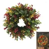 Decoratieve bloemen herfstdeur krans 13 inch kunstmatig voor voorste thanksgiving oogst raam muur decor oranje