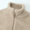 Women's Jackets Bomber Jacket Autumn Teddy Fluffy Wool & Blends Coats Turtleneck Long Sleeve Top Women Clothing Arrivals