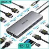 Stations MOKiN 12in1 Docking Station USB2.0, USB3.0, HDMI 4K30Hz, DP 4K60Hz, PD 100W, SD, TF, RJ45 1Gbps, Audio for MacBook Air/Pro