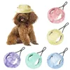 Appareils pour chiens Pet Summer Caps UV Protections CHAPES AVEC TROU DE STRAPE DE MINE RÉGLABLE