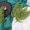 Decorative Flowers 1/10pcs Christmas Artificial Pine Tree Branches Simulated Needle Green Plant For DIY Xmas Wreath Gift Box Decors Supplies