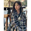 Women's Blouses Ladies Shirts Spring Chic Beautiful Single Breasted Vintage Plaid Lapel Casual Age Reduction College Style Trends Are