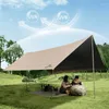 Tentes et abris Naturehike extérieur camping randonnée solaire abri étanche à la canopée upf2000 noir enduit en revêtement noir hexagone sunshade pu18000