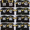 Vintage 33 Merril Hoge 59 Jack Ham Football Jerseys 36 Jerome Bettis 43 Troy Polamalu 47 Mel Blount 52 Mike Webster 58 Jack Lambert 86 Hines