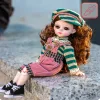 Lalki Zhaogogo 30cm Blue Eyes Bjd Doll 18 Ruchable połączone DIY Bjd Dolls Princess Toys Bjd okrągłe twarz długie włosy Prezent zabawki dla dziewcząt