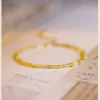 Bracelets New Arrival 2mm Slim Natural Yellow Opal Beads Beaded Bracelets for Women Love Lucky Wealth Fine Jewelry Accessories YBR667