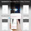 Kontroll Zigbee Wall Touch Smart Light Switch med neutral/ingen neutral, ingen kondensator Smart Life/Tuya 2/3 Way Control Compatible Alexagoogle