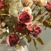 Fleurs décoratives 67Je décoration de fleurs artificielles de petite rose vintage longue tige fausse roses de soie