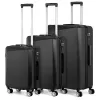 SETS 3PCS LUGGAGAGNES SET ABS + PC PC HARSHELL LUGGAGAGE Set Suitcase Double Wheels Spinner TSA Lock 20 "24" 28 "