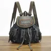 Japanese Korean Mini Backpack Women's Bag Nostalgic Denim Backpack Fashion Small Schoolbag Casual Sen Female Fashion 240415