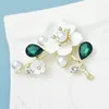 Broches Wulibaby Shell Plum Blossom Flower For Women Wedding Office broche Pins Jaar Sieraden Gifts