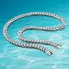 Fashion 10mm Neck's Necklace Sterling Sterling 925 Gioielli Cuban Link Chain Handome Cool Male Neck Regalo X0509281K