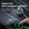 Chargers Remax 58.5W PD+QC Caricatore auto di ricarica rapida per iPhone/Samsung/Xiaomi 1A1c Smart Output LED Dispay