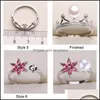 Sieradeninstellingen Nieuw ontwerp Pearl ring Sier ringen glanzend zirkon voor vrouwen mode verstelbare maat cadeau drop levering dhgarden dhs3f otdkn