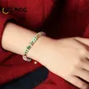 Strängar Highgrads Handwoven Natural Myanmar Jadeite Peace Buckle Hand Rope Ice Jade Armband Men's and Women's Fashion Jewelry