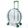 Luggage Madasa de mascotas Rueda universal transparente Carrera de gran capacidad Bolsa de gato Impermeable Pierro de perros Equipaje portátil transpirable