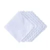 Cotton handkerchiefs White handkerchief with serrated edges European and American white burp cloth can DIY handmade graffiti embroidered LT936