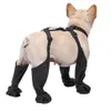 Sapatos de cachorro Botas ajustáveis ​​à prova d'água Rain Day Pet Blusbale para anda ao ar livre Soft French Bulldog Paws Protec y8a8 240411