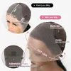 360 HD Lace Hair Hair Hair Boms للنساء العظم البرازيلي مستقيم 13x4 الدانتيل الشفاف