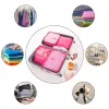 Çantalar 6pcs Set Travel Bavul Organizer Çantalar Bagaj Paketleme Küpleri Seyahat Organizatörü Ayakkabı Giysileri Bagaj Organizatör Çanta