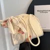 Casual Woven axelväska designer stickade handväskor Kvinnlig stor kapacitet Totes kvinnors pack Summer Beach Bag Big Purses Travel W68D#