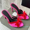 Designer High Heels Women's Dress Shoes Brand Slipper Bow Fashion Elegant Women's Fashion House Party Wedding Comfort Shoes White Black