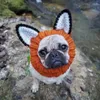 猫の犬アパレルペットコスチューム温かいフラップイヤラップフードニット帽子冬の衣装
