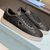 2024 Casual Metal Logo Decoration Lane Leather Minimalist Student Sneakers