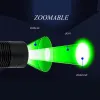 Scopes Super Bright Green Tactical Flashlight LED Lantern Zoomable Adjustable Focus Hunting Light Weapon Light for Outdoor