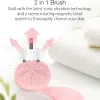 Instrument Silicone Ultrasonic Facial Brush Cleansing Brush Face Body Cleanser 4 Modes with Rotating Magnetic Beads Skin Rejuvenation SJ01