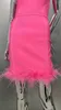 Robes de fête robe de mariée rose élégante pour les femmes 2024 mini gala de sirène de luxe